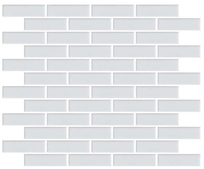 Emser Savvy 11"x12" Off-set Mosaic 1"x3" Polished White