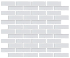Emser Savvy 11"x12" Off-set Mosaic 1"x3" Polished White