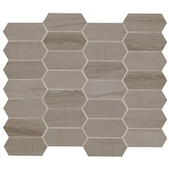 Daltile Marble 2" X 4" Elongated Hexagon Silver Screen