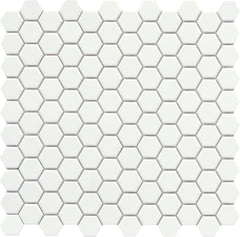 Emser Source 11"x11" Hexagon Mosaic 1"x1" Pure White