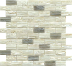 Emser Swirl 12"x12" Mosaic 1"x2" Polished Cream