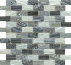 Emser Swirl 12"x12" Mosaic 1"x2" Polished Fog