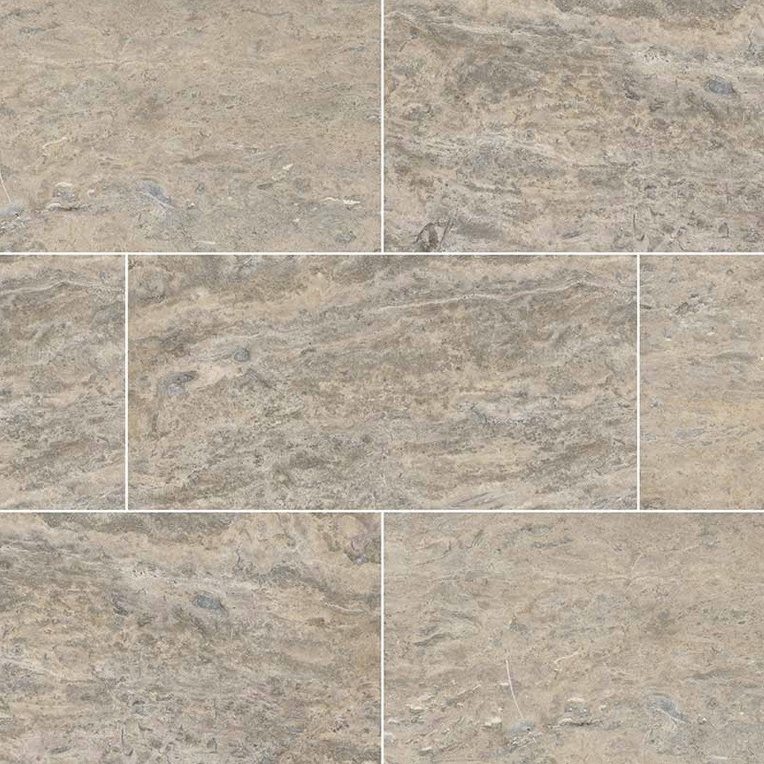 MS International Travertine 12" x 24" Silver Vein Cut