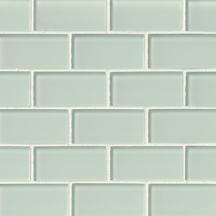 MS International Decorative Mosaic 12" x 12" Subway 2" x 4" Arctic Ice