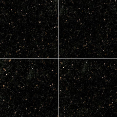 MS International Natural Stone Granite 12" x 12" Polished Black Galaxy