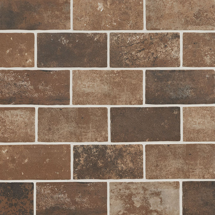 MS International Brickstone 5" x 10" Brick Matte Red