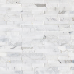 MS International Decorative Mosaic 12" x 12" Interlocking 3D Peel and Stick Mosaic Calacatta Marbella