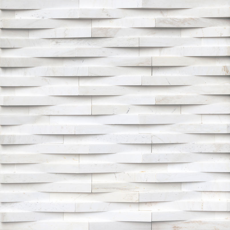 MS International Rockmount 6" x 18" 3D Wave Ledger Corner Cosmic White