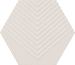 Marazzi Rhyme And Reason 4" X 5" Hexagon Ripple Mix Bone