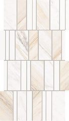 Daltile Perfit Mosaix 18" X RL" Mosaic Namaste & Thassos / Random 4 Inch