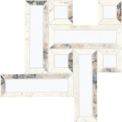 Daltile Gamma 12" X 12" Basketweave Mosaic 2.25" Illusive Blend