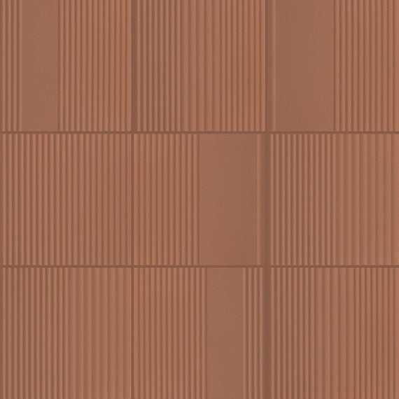 Marazzi Rhyme And Reason 6" X 6" Ripple Mix Warm Terracotta