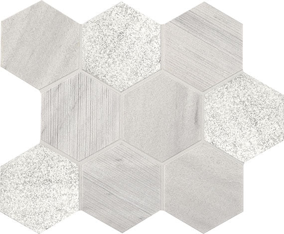 Marazzi Ascend Stone 14" X 12" Hexagon 4" X 4" Candid Heather