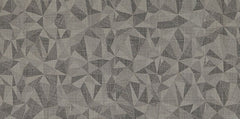 Daltile Fabric Art 12" X 24" Modern Kaleidoscope Ashen Steel Prism