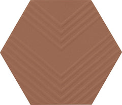 Marazzi Rhyme And Reason 4" X 5" Hexagon Ripple Mix Warm Terracotta