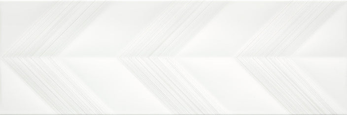 Emser Vertigo 10"x30" Chevron White