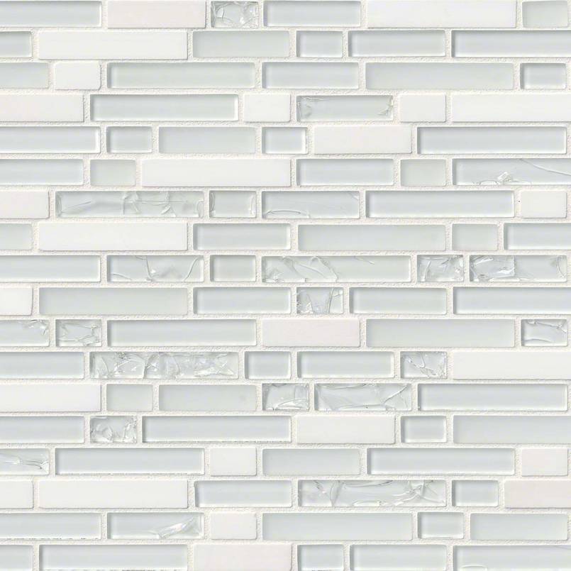 MS International Decorative Mosaic 12" x 12" Delano Blanco
