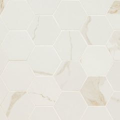 MS International Eden 3" x 3" Hexagon Matte Calcatta