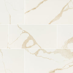 MS International Eden 4" x 24" Bullnose Polished Calacatta