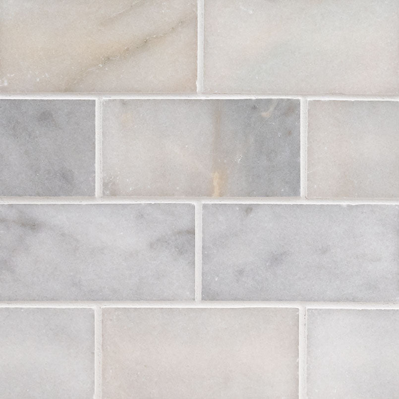 MS International Natural Stone Marble 3" x 6" Greecian White