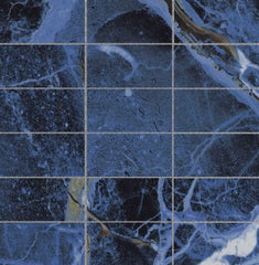 Emser Parkview 12" X 12" Stack Mosaic 2" X 6" Polished Blue