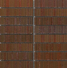 Emser Newtro 12"x12" Stacked Mosaic "1x6" Polished Red