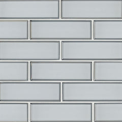MS International Decorative Mosaic 12" x 12" Subway 2" x 6" Ice
