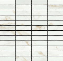 Emser Visconde 12"x12" Stacked Mosaic 1"x3" Matte Oro