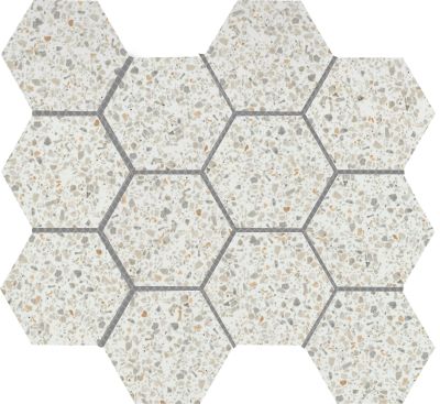 Emser Fragmento 10" X 12" Hexagon Mosaic 3" Matte SM White