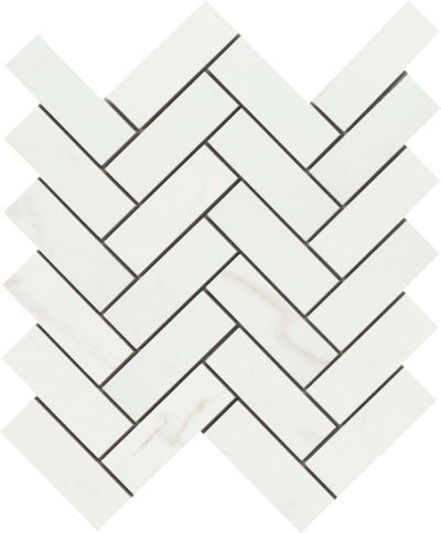 Emser Contessa 8" X 9" Herringbone Mosaic 1" X 3" Matte Oro