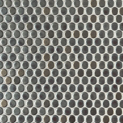 MS International Decorative Mosaic 12" x 12" Penny Round Metallico
