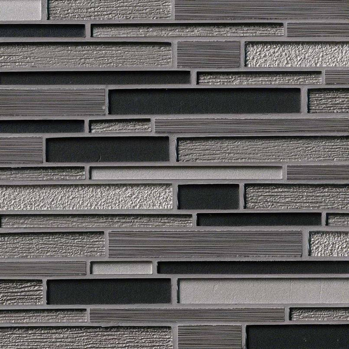 MS International Decorative Mosaic 12" x 12" Interlocking Metro Gris