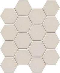 Emser Catch 10" X 12" Hexagon Mosaic 3" Glossy Fawn