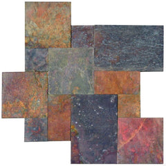 MS International Slate And Quartzite 12" x 12" Ashler Versailles Pattern Multi Classic