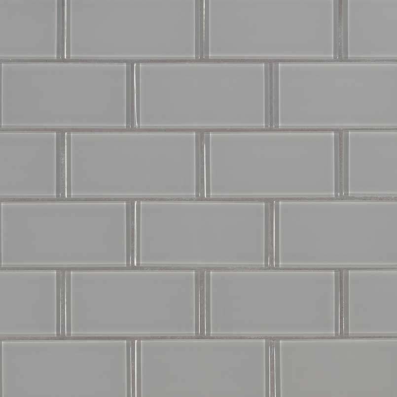 MS International Decorative Mosaic 12" x 12" Subway 2" x 6" Oyster Gray