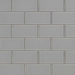 MS International Decorative Mosaic 12" x 12" Subway 2" x 6" Oyster Gray