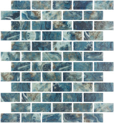 Emser Waterlace 10"x12" Mosaic 1"x2" Polished Ono