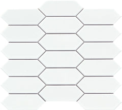 Emser Catch 11"x13" Picket Mosaic 2"x5" Polished Ice Glossy