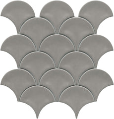 Emser Reward 10"x11" Fan Mosaic 3"x4" Polished Dove