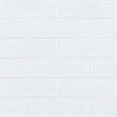 MS International Domino 12" x 12" Brick Matte 2" x 6" White