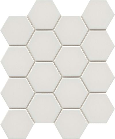 Emser Catch 10" X 12" Hexagon Mosaic 3" Glossy Gray