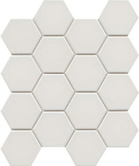 Emser Catch 10" X 12" Hexagon Mosaic 3" Glossy Gray