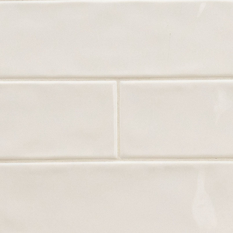 MS International Urbano 12" x 12" Subway 4" x 12" Glossy Crema