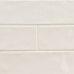 MS International Urbano 12" x 12" Subway 4" x 12" Glossy Crema