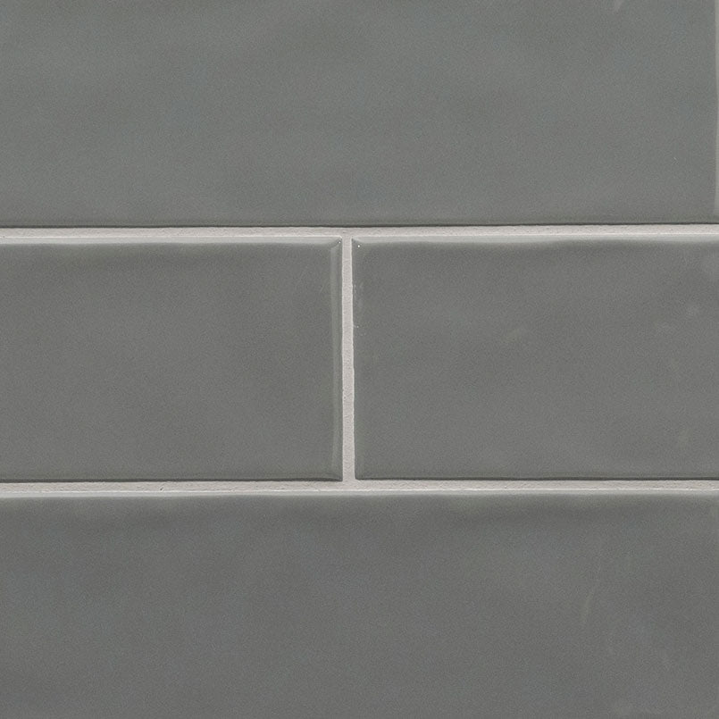 MS International Urbano 12" x 12" Subway 4" x 12" Glossy Graphite