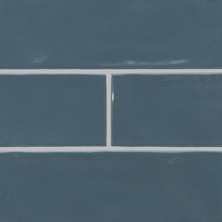 MS International Urbano 12" x 12" Subway 4"x 12" Glossy Navy