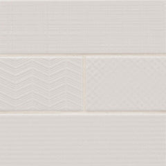 MS International Urbano 12" x 12" 3D MIX 4" x 12" Glossy Pure