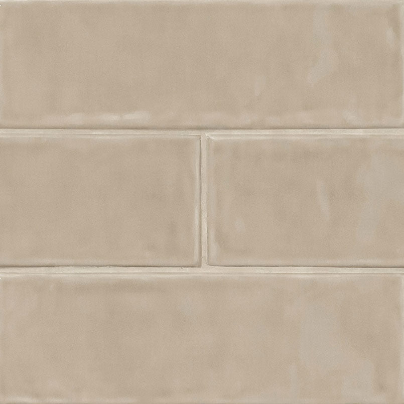 MS International Urbano 12" x 12" Subway 4" x 12" Glossy Warm Concrete