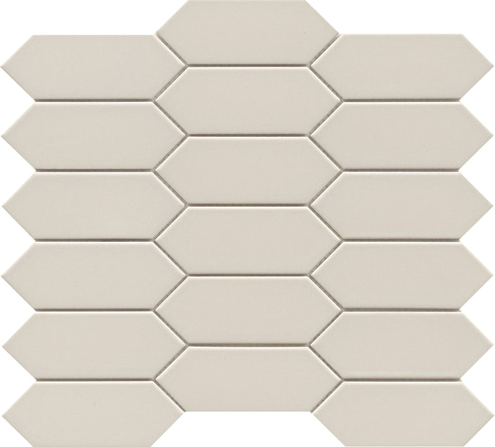 Emser Catch 11"x13" Picket Mosaic 2"x5" Polished Fawn Glossy