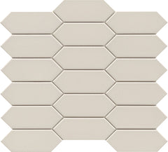 Emser Catch 11"x13" Picket Mosaic 2"x5" Polished Fawn Glossy